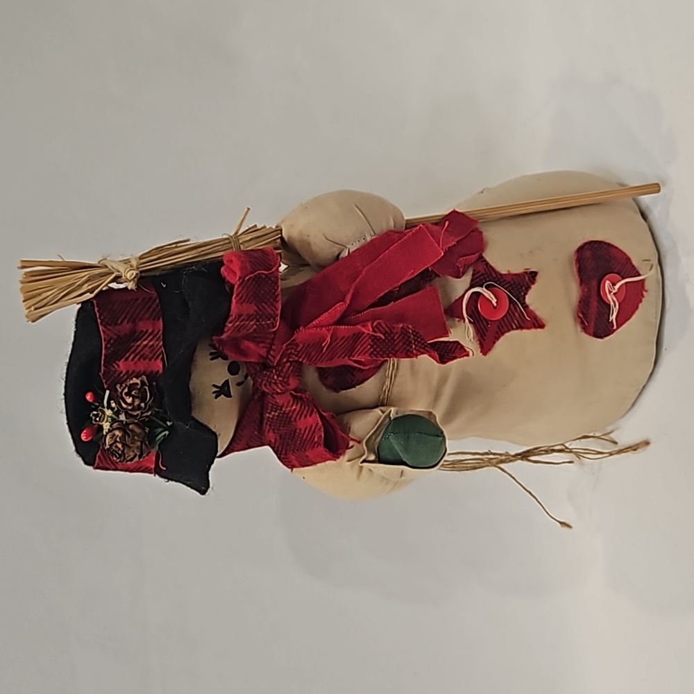 Vintage Oriental Trading Lady Snowman With Broom
